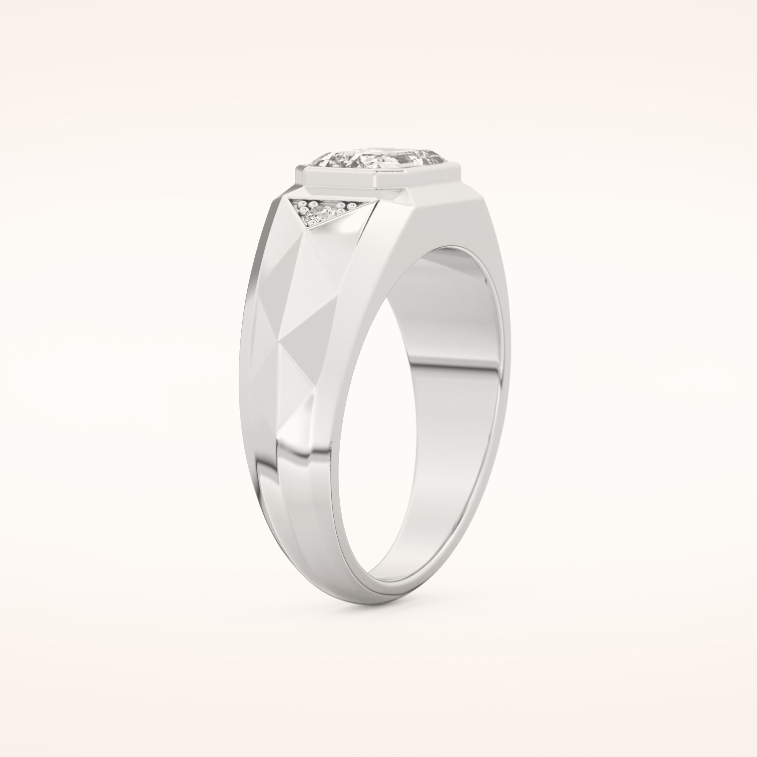 Patterned Men's Wedding Band