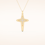 0.193 TCW Round Cut Moissanite Cross Necklace