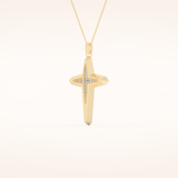 0.193 TCW Round Cut Moissanite Cross Necklace