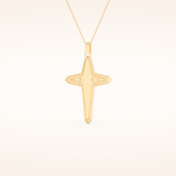 0.193 TCW Round Cut Moissanite Cross Necklace