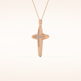 0.193 TCW Round Cut Moissanite Cross Necklace