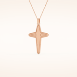 0.193 TCW Round Cut Moissanite Cross Necklace