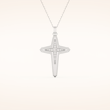 0.193 TCW Round Cut Moissanite Cross Necklace