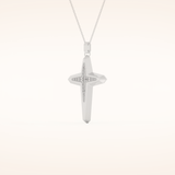 0.193 TCW Round Cut Moissanite Cross Necklace