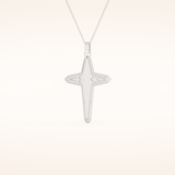 0.193 TCW Round Cut Moissanite Cross Necklace