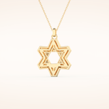 0.672 TCW Round Cut Moissanite Star Shaped Charm Necklace