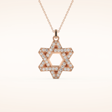 0.672 TCW Round Cut Moissanite Star Shaped Charm Necklace