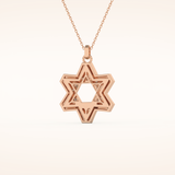 0.672 TCW Round Cut Moissanite Star Shaped Charm Necklace