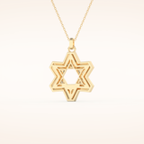 0.331 TCW Round Cut Moissanite Star Shaped Charm Necklace