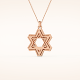 0.331 TCW Round Cut Moissanite Star Shaped Charm Necklace
