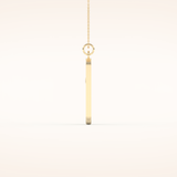 0.6 TCW Round Cut Moissanite Cross Bar Necklace