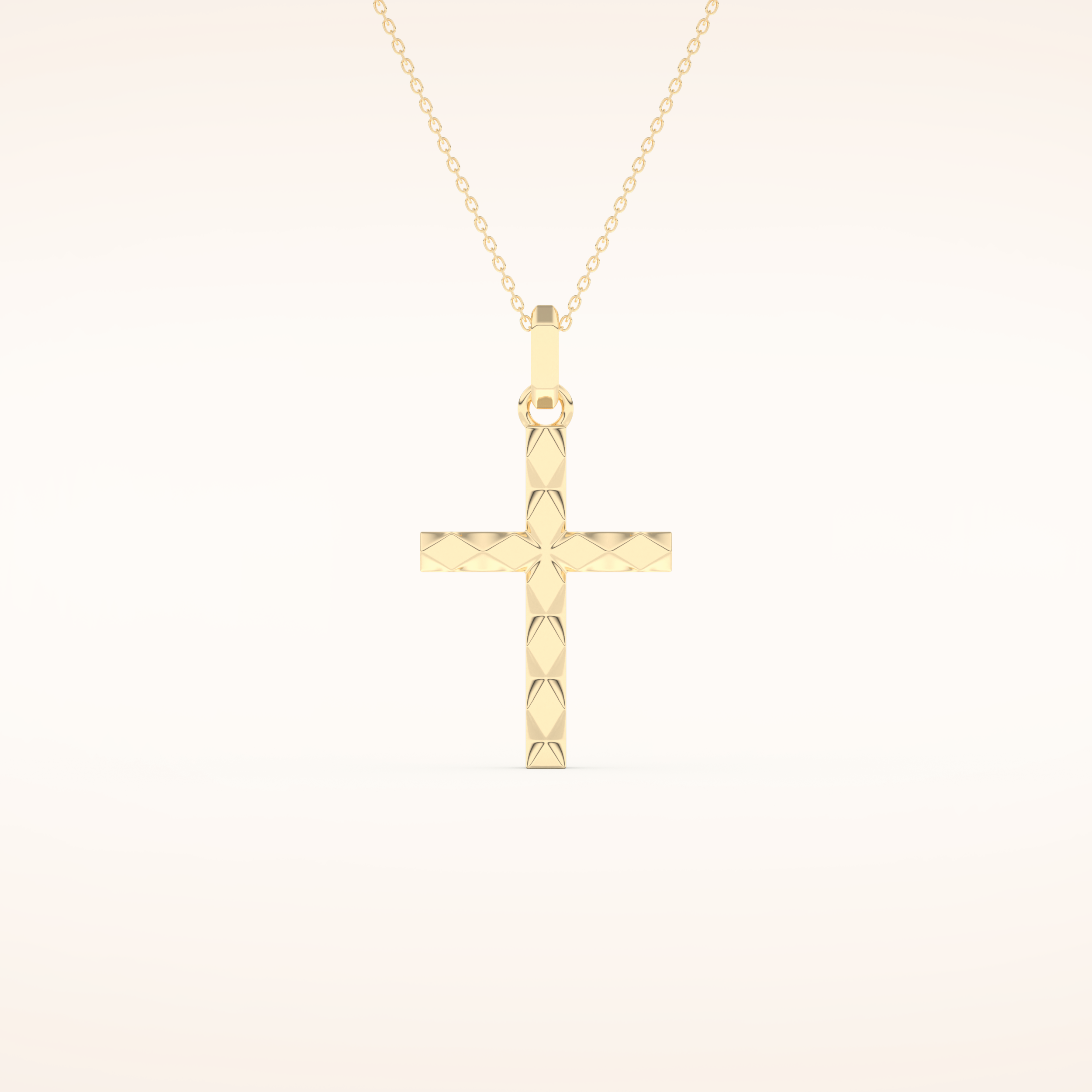 Classic Patterned Cross Necklace