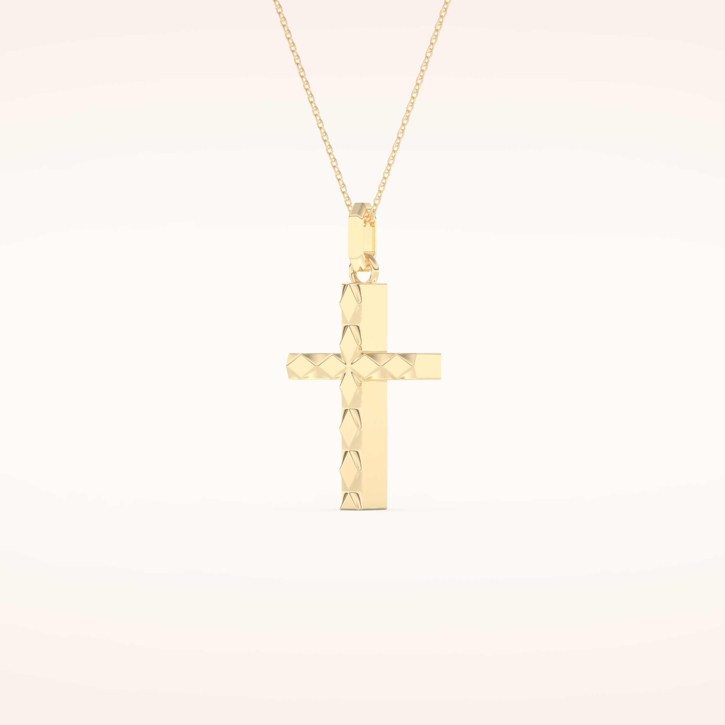 Classic Patterned Cross Necklace