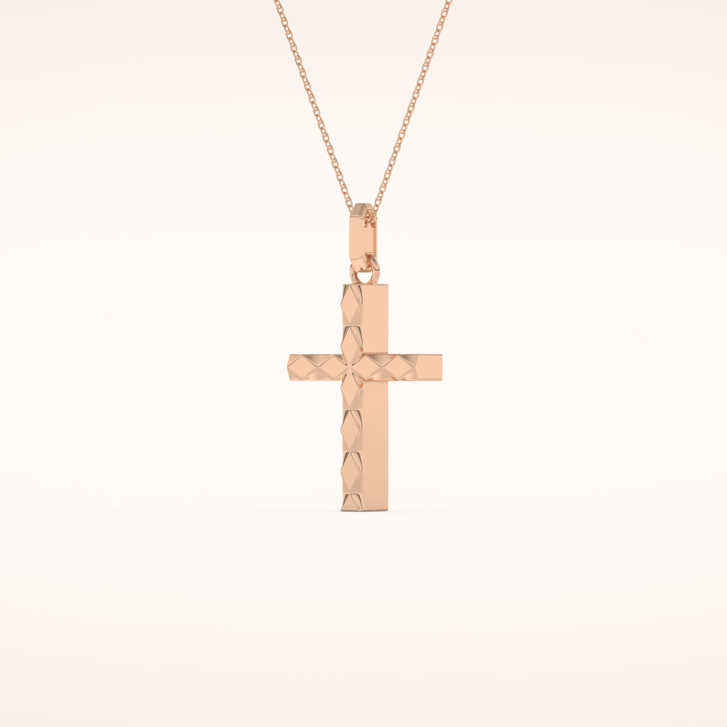 Classic Patterned Cross Necklace