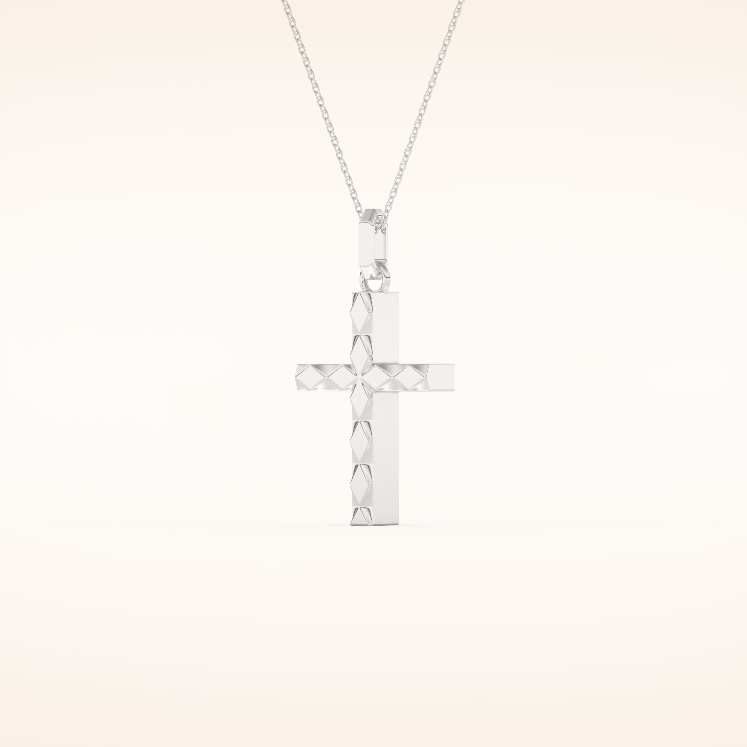 Classic Patterned Cross Necklace