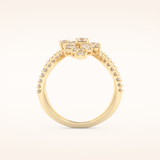 0.645 TCW Round Shaped Moissanite Multi Stone Wedding Band