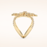 0.645 TCW Round Shaped Moissanite Multi Stone Wedding Band