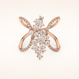 0.645 TCW Round Shaped Moissanite Multi Stone Wedding Band