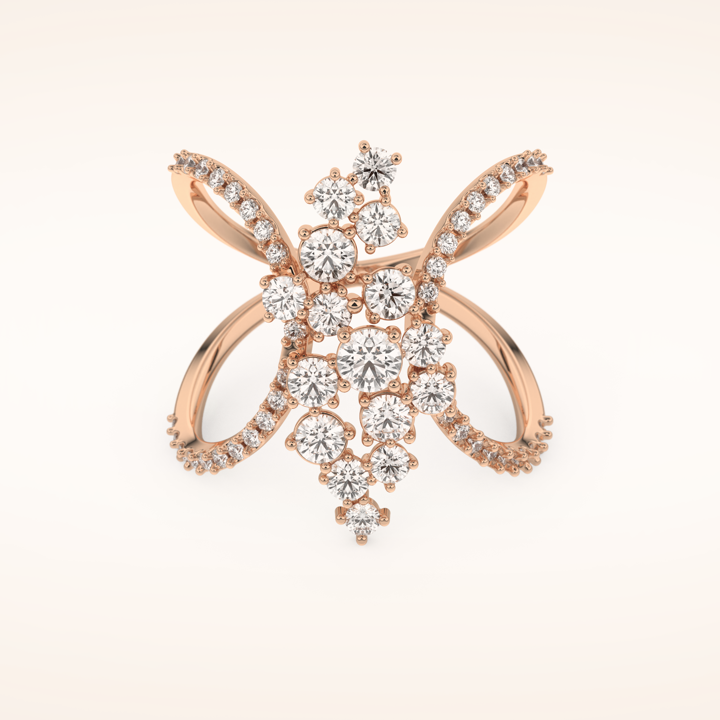 0.645 TCW Round Shaped Moissanite Multi Stone Wedding Band