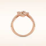 0.645 TCW Round Shaped Moissanite Multi Stone Wedding Band
