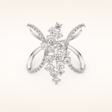 0.645 TCW Round Shaped Moissanite Multi Stone Wedding Band