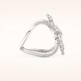 0.645 TCW Round Shaped Moissanite Multi Stone Wedding Band