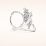 0.645 TCW Round Shaped Moissanite Multi Stone Wedding Band