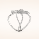 0.645 TCW Round Shaped Moissanite Multi Stone Wedding Band