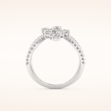 0.645 TCW Round Shaped Moissanite Multi Stone Wedding Band