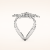 0.645 TCW Round Shaped Moissanite Multi Stone Wedding Band