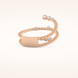 0.35 TCW Round Shaped Moissanite Spiral Wedding Band