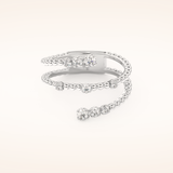 0.35 TCW Round Shaped Moissanite Spiral Wedding Band