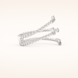 0.35 TCW Round Shaped Moissanite Spiral Wedding Band