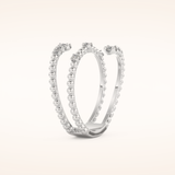 0.35 TCW Round Shaped Moissanite Spiral Wedding Band