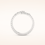 0.35 TCW Round Shaped Moissanite Spiral Wedding Band