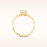 0.71 CT Pear Shaped Toi Et Moi Pave Moissanite Engagement Ring