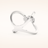 0.25 CT Round Shaped Double Curved Shank Moissanite Engagement Ring