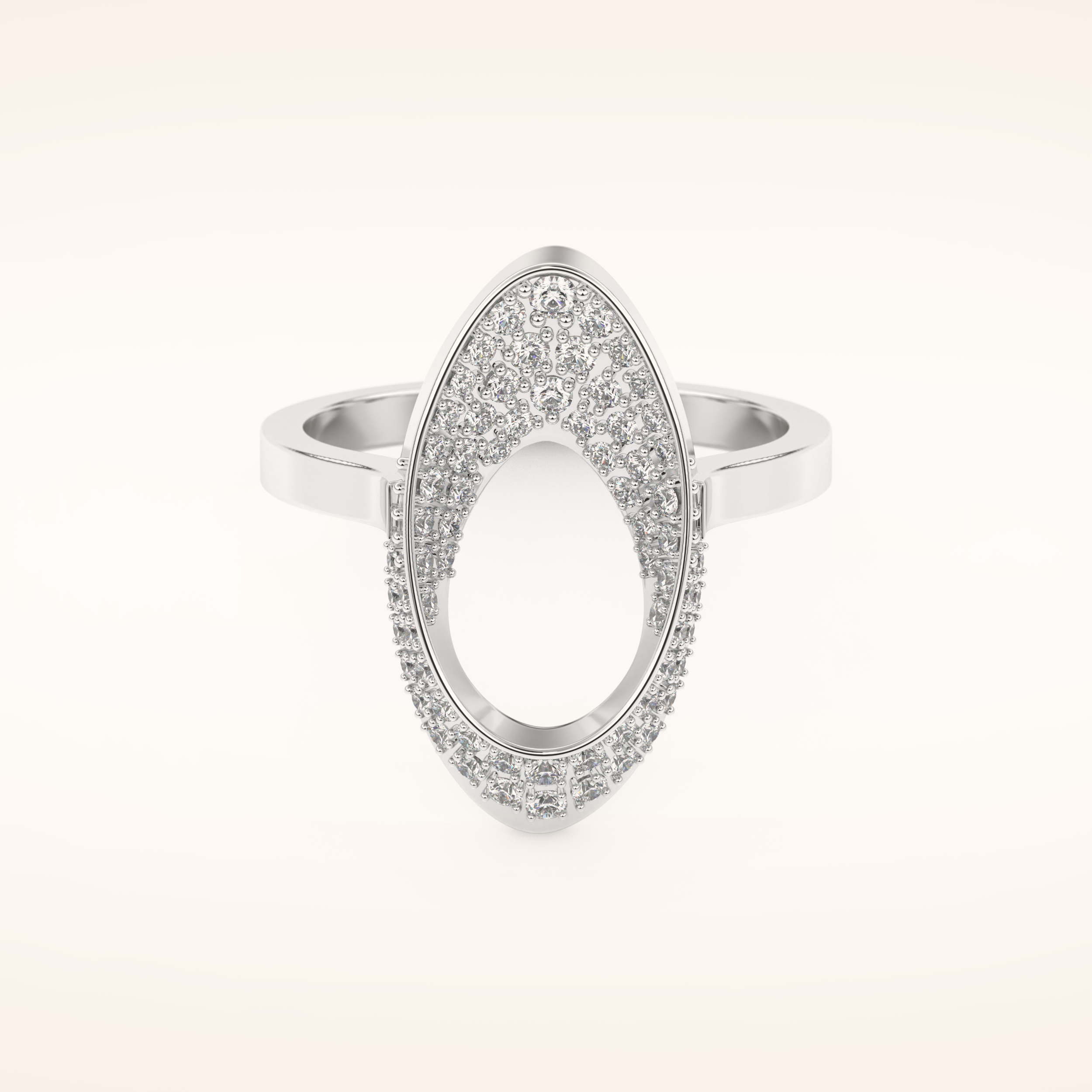 0.383 TCW Round Shaped Moissanite Multi Stone Wedding Band