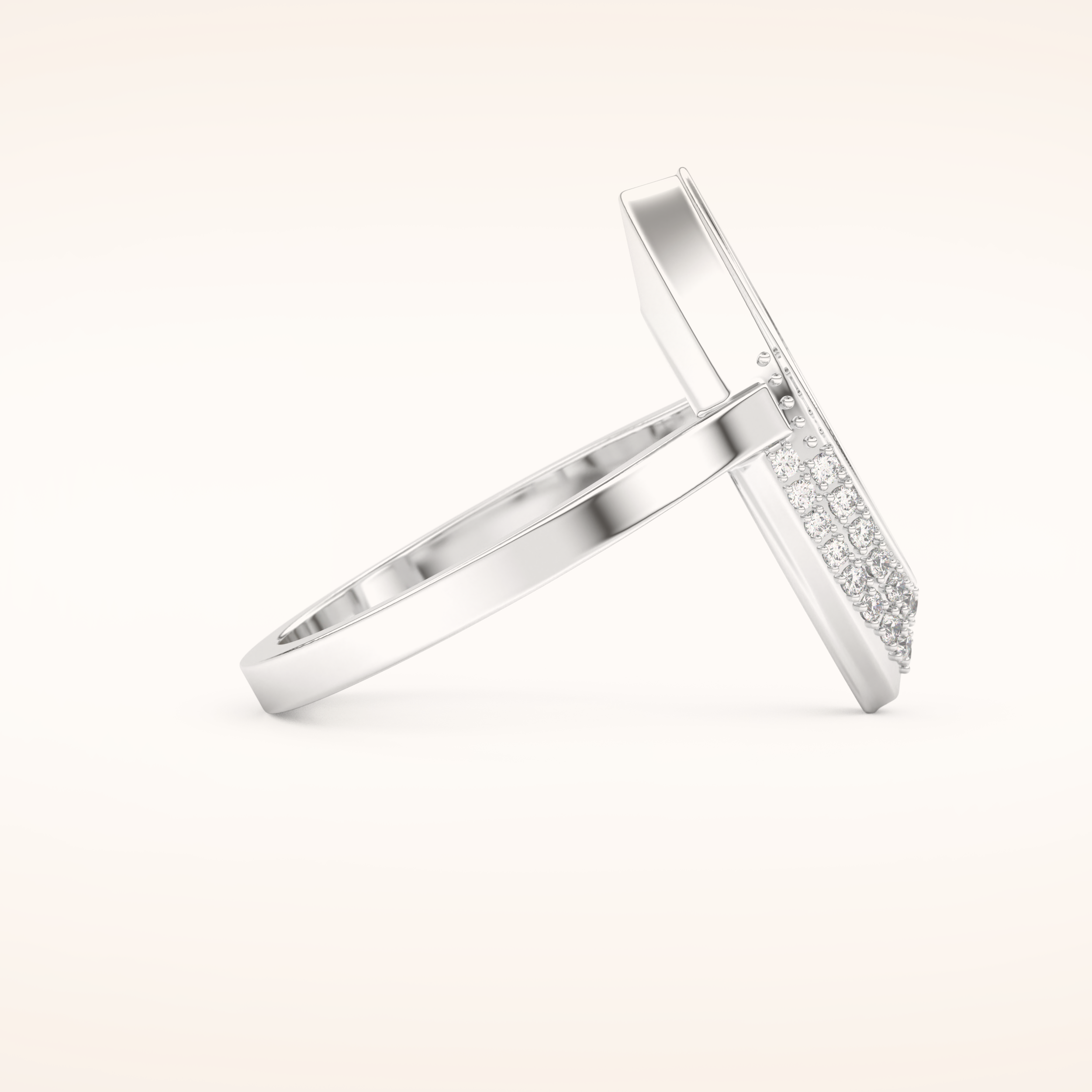 0.383 TCW Round Shaped Moissanite Multi Stone Wedding Band
