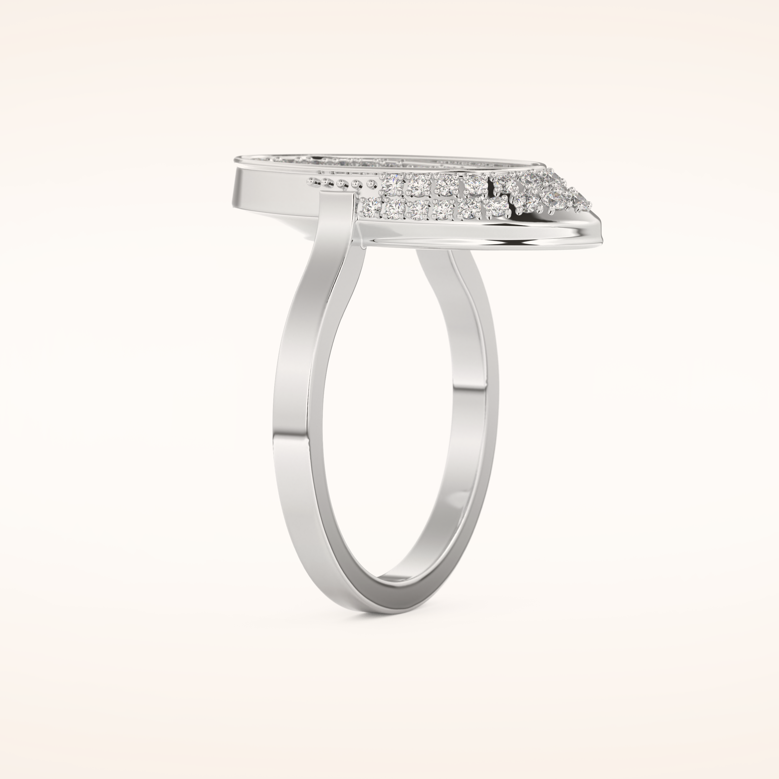 0.383 TCW Round Shaped Moissanite Multi Stone Wedding Band