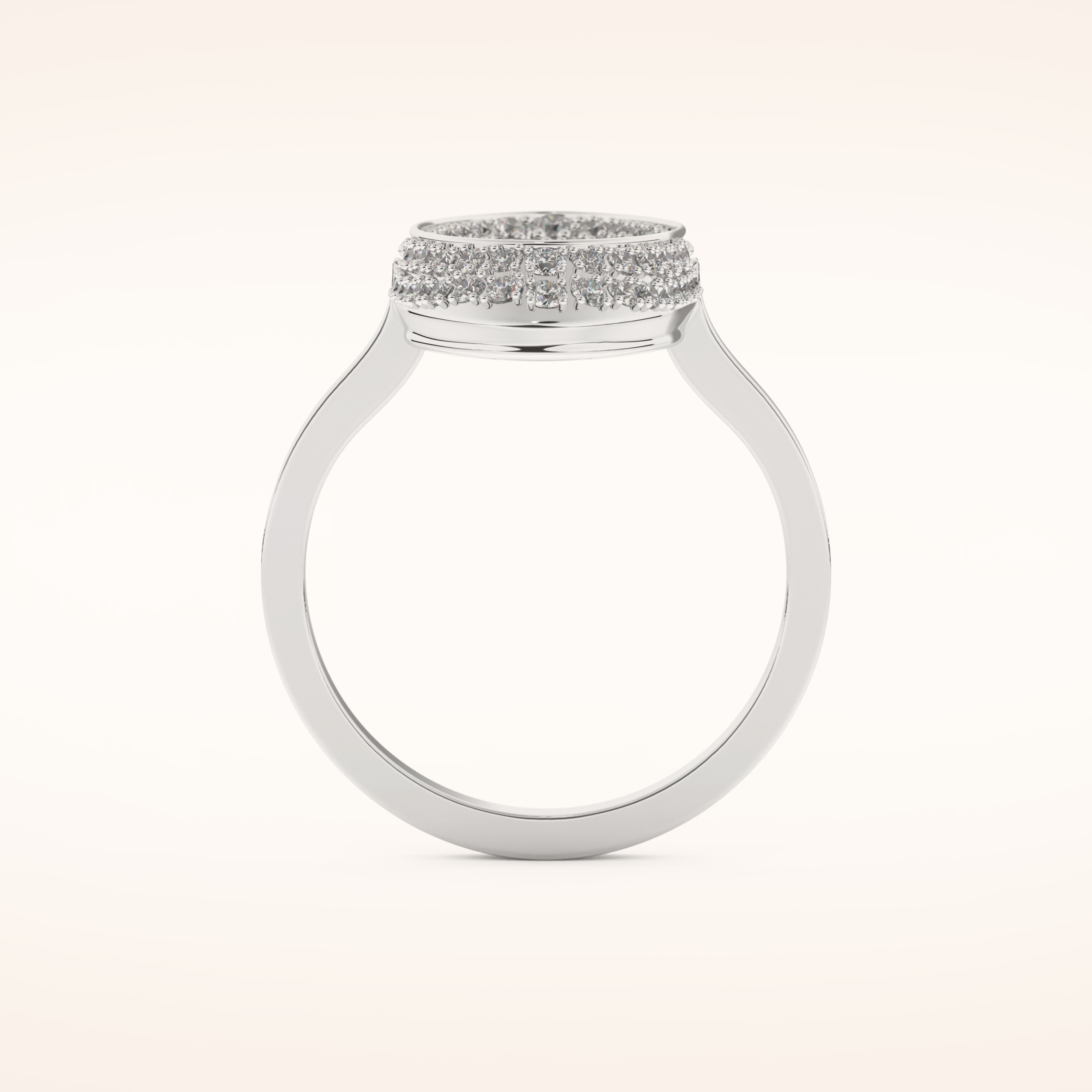 0.383 TCW Round Shaped Moissanite Multi Stone Wedding Band