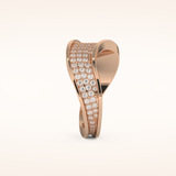 0.574 TCW Round Shaped Moissanite Multi Stone Curved Wedding Band