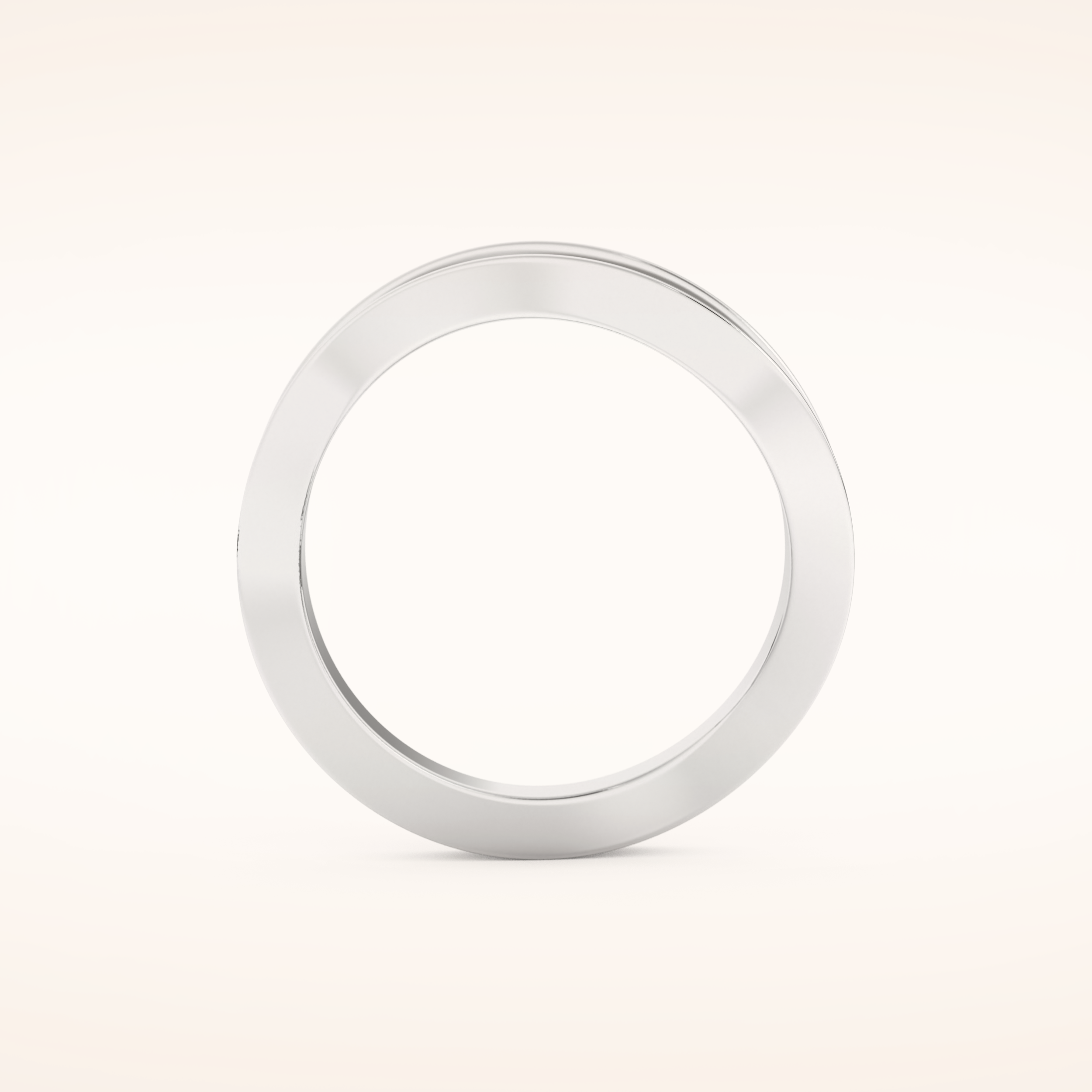 0.574 TCW Round Shaped Moissanite Multi Stone Curved Wedding Band