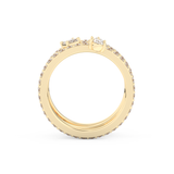 1.73 TCW Emerald, Marquise, Pear & Round Lab Grown Diamond Wedding Band