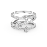 1.73 TCW Emerald, Marquise, Pear & Round Lab Grown Diamond Wedding Band