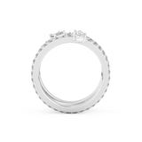 1.73 TCW Emerald, Marquise, Pear & Round Lab Grown Diamond Wedding Band