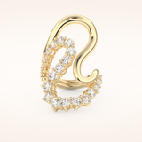 3.08 TCW Round Shaped Moissanite Multi Stone Curved Wedding Band