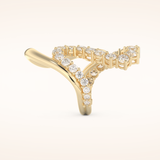 3.08 TCW Round Shaped Moissanite Multi Stone Curved Wedding Band