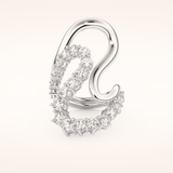 3.08 TCW Round Shaped Moissanite Multi Stone Curved Wedding Band
