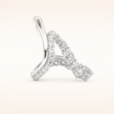 3.08 TCW Round Shaped Moissanite Multi Stone Curved Wedding Band